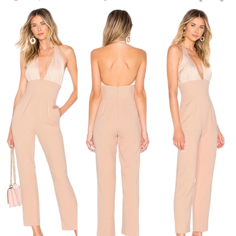 Chrissy Teigen Revolve Halter Jumpsuit
